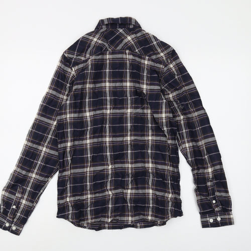 Jack & Jones Boys Blue Plaid Button-Up Shirt 14 Years