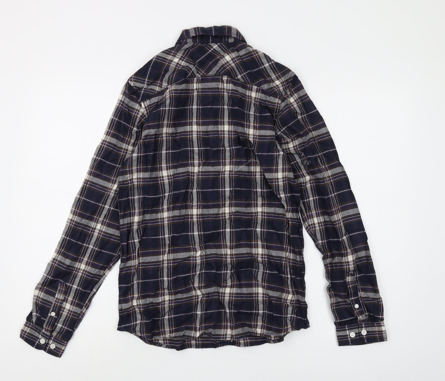 Jack & Jones Boys Blue Plaid Button-Up Shirt 14 Years