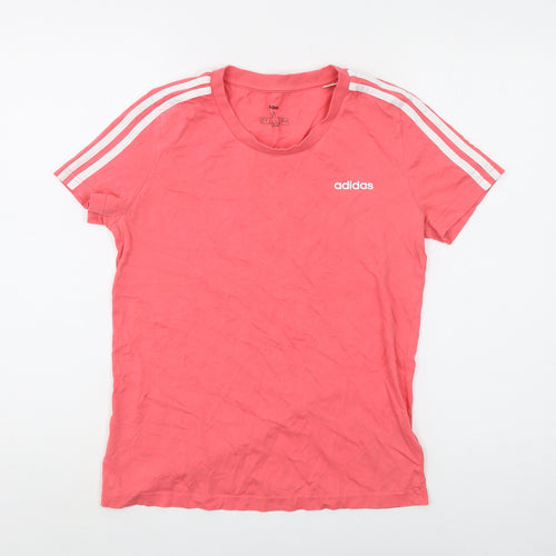 Adidas Women's Pink T-Shirt, UK Size M, Casual