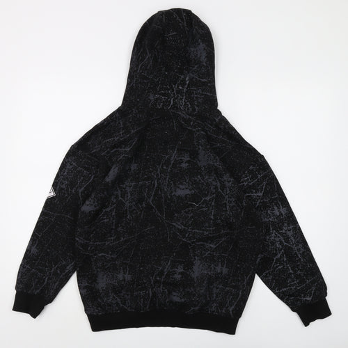 Threadboys Boys Black Graphic Print Pullover Hoodie, 11-12 Years