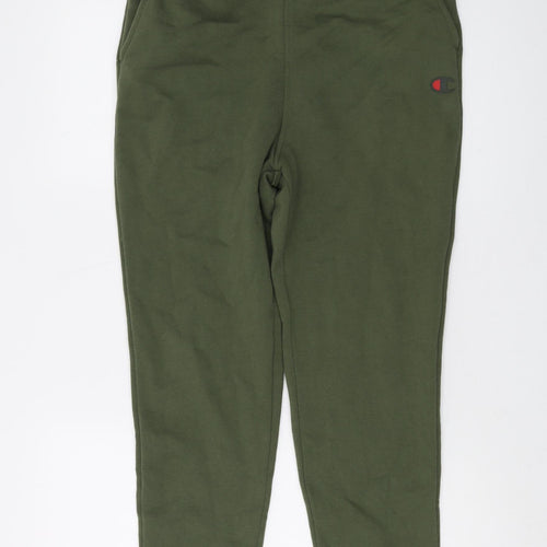 Champion Men's Green Jogger Trousers, Size S, Cotton Blend