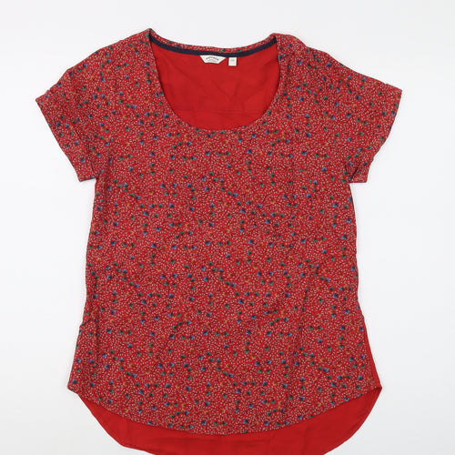 FatFace Women's Red Floral Blouse Size 10 for Casual Spring