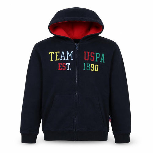 U.S. Polo Assn. Boys Black L Hoodie with Full Zip