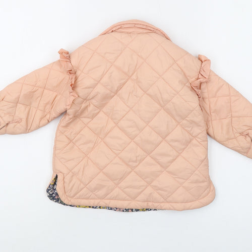Laura Ashley Unisex Quilted Jacket, Pink, 12-18 Months, Lined