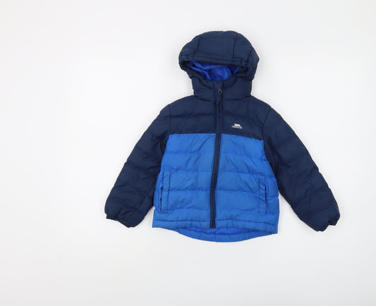 Trespass Boys Blue Puffer Jacket 2-3 Years Water Resistant