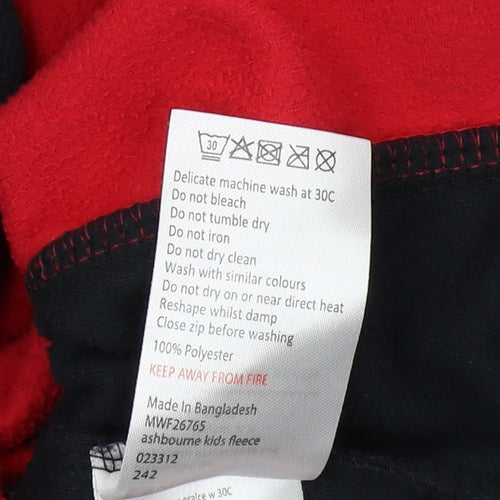 Mountain Warehouse Boys Red Fleece Zip Sweatshirt 9-10 Years Outdoor