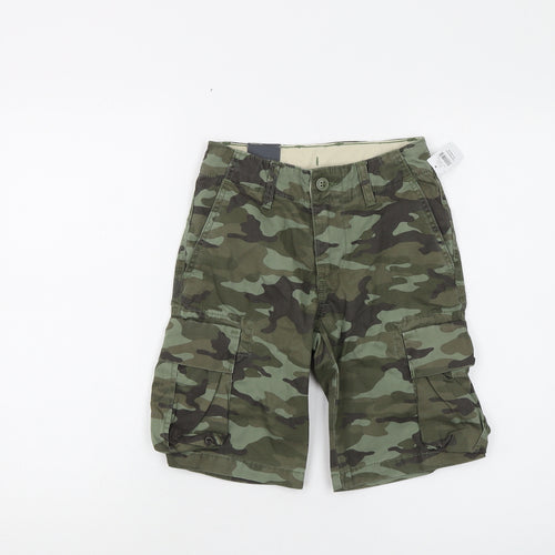 GAP Kids Boys Green Camouflage Cargo Shorts 8 Years