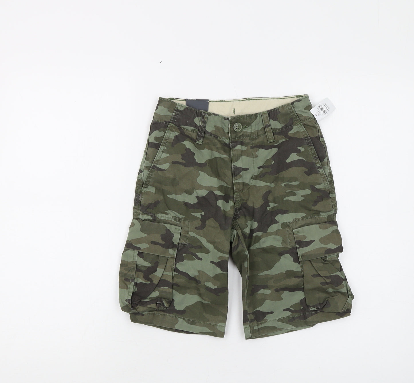 GAP Kids Boys Green Camouflage Cargo Shorts 8 Years
