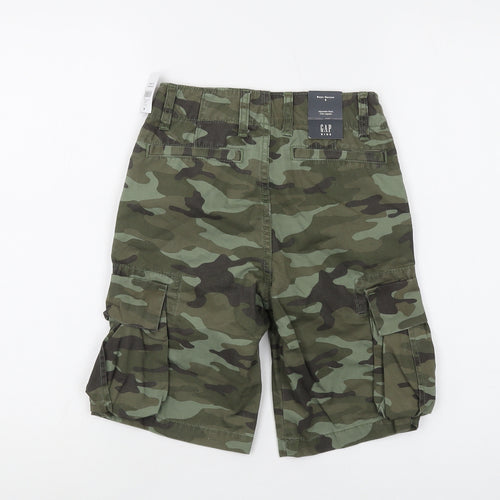 GAP Kids Boys Green Camouflage Cargo Shorts 8 Years