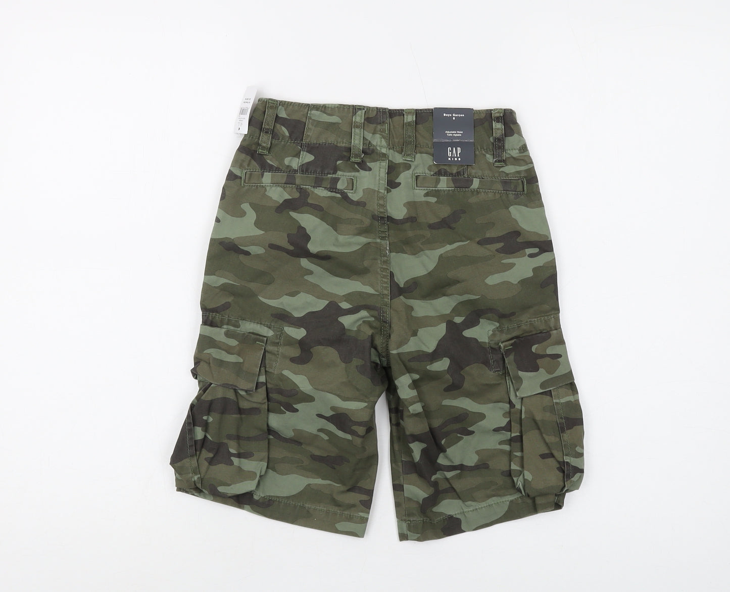 GAP Kids Boys Green Camouflage Cargo Shorts 8 Years