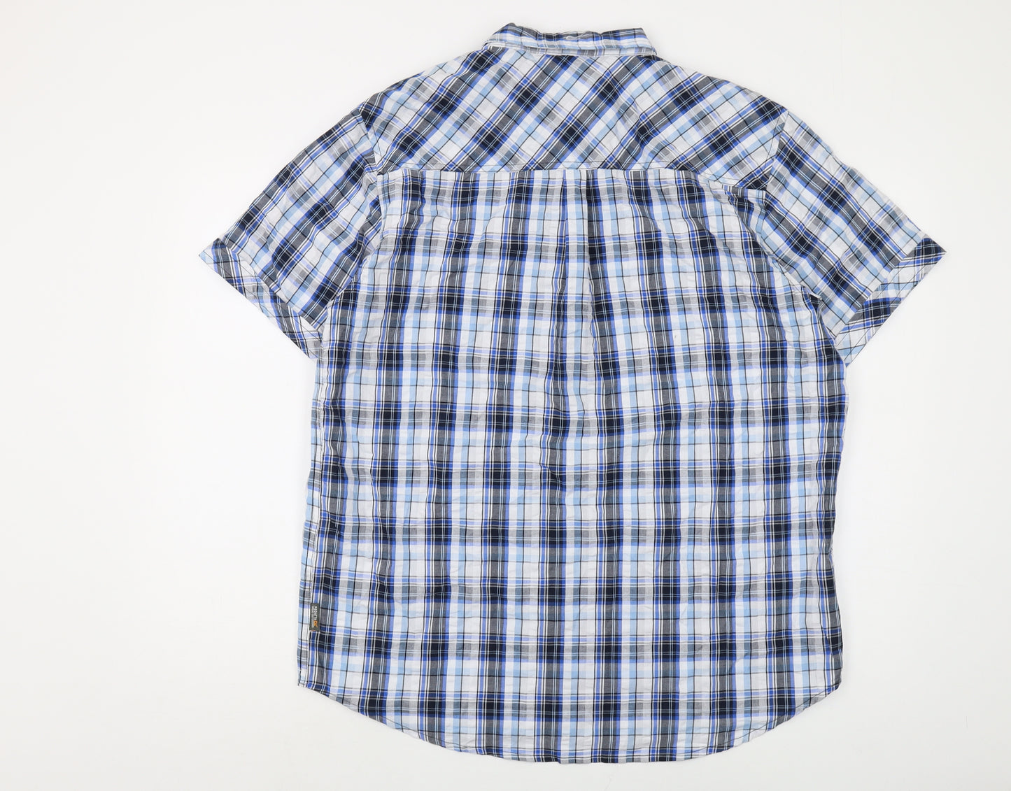 Regatta Men's Blue XL Plaid Short Sleeve Button-Up