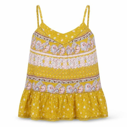 Superdry Women's Yellow Camisole Blouse UK 10 Paisley