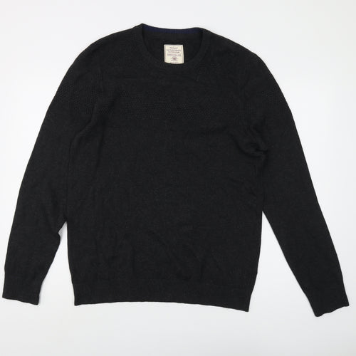 Fat Face Men's Black Medium Cotton Cashmere Pullover