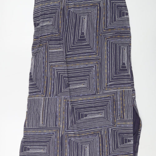 White Stuff Women's Blue Geometric Pencil Skirt