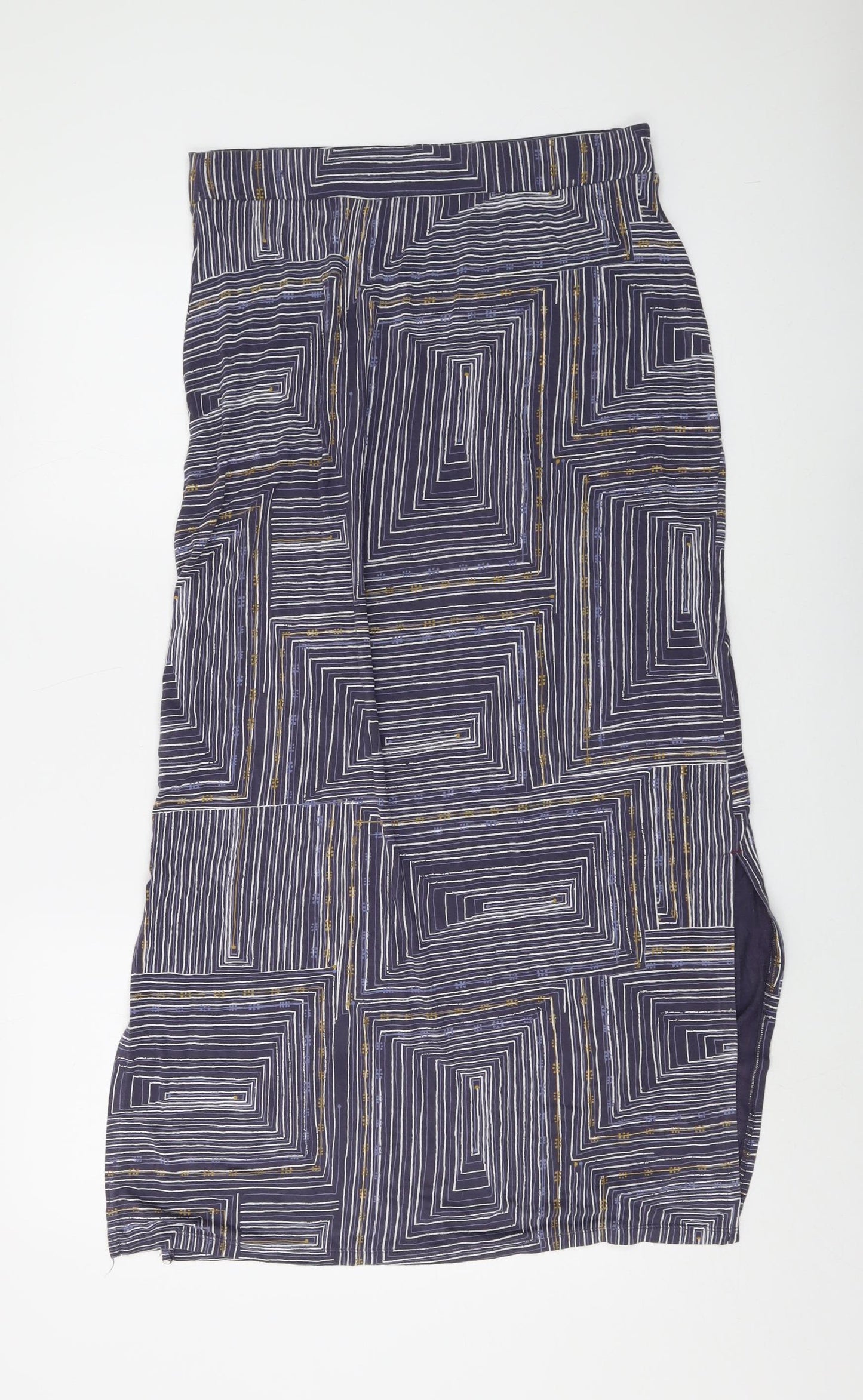 White Stuff Women's Blue Geometric Pencil Skirt