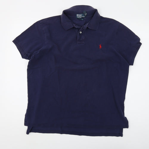 Ralph Lauren Men's Blue XL Polo Shirt Custom Fit