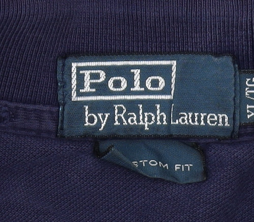 Ralph Lauren Men's Blue XL Polo Shirt Custom Fit