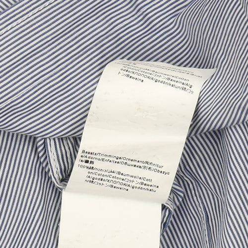 Hugo Boss Men's Blue XL Slim Fit Striped Shirt
