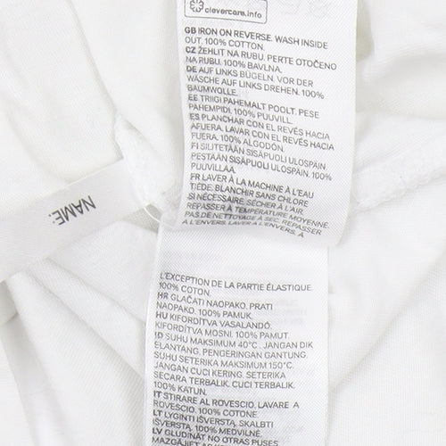 H&M Boys' White Graphic Long Sleeve T-Shirt 12-14Y