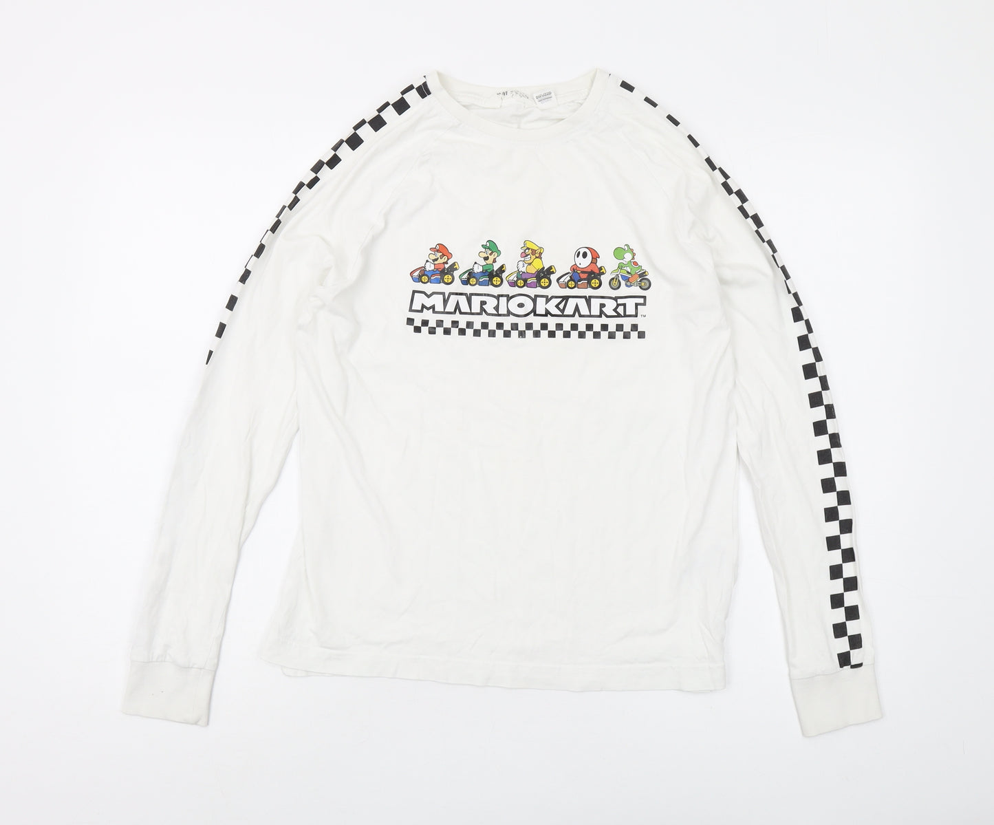 H&M Boys' White Graphic Long Sleeve T-Shirt 12-14Y