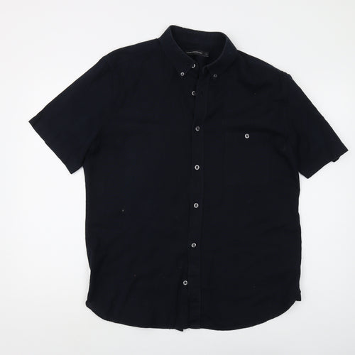French Connection Men's Black Shirt L Casual Button-Up