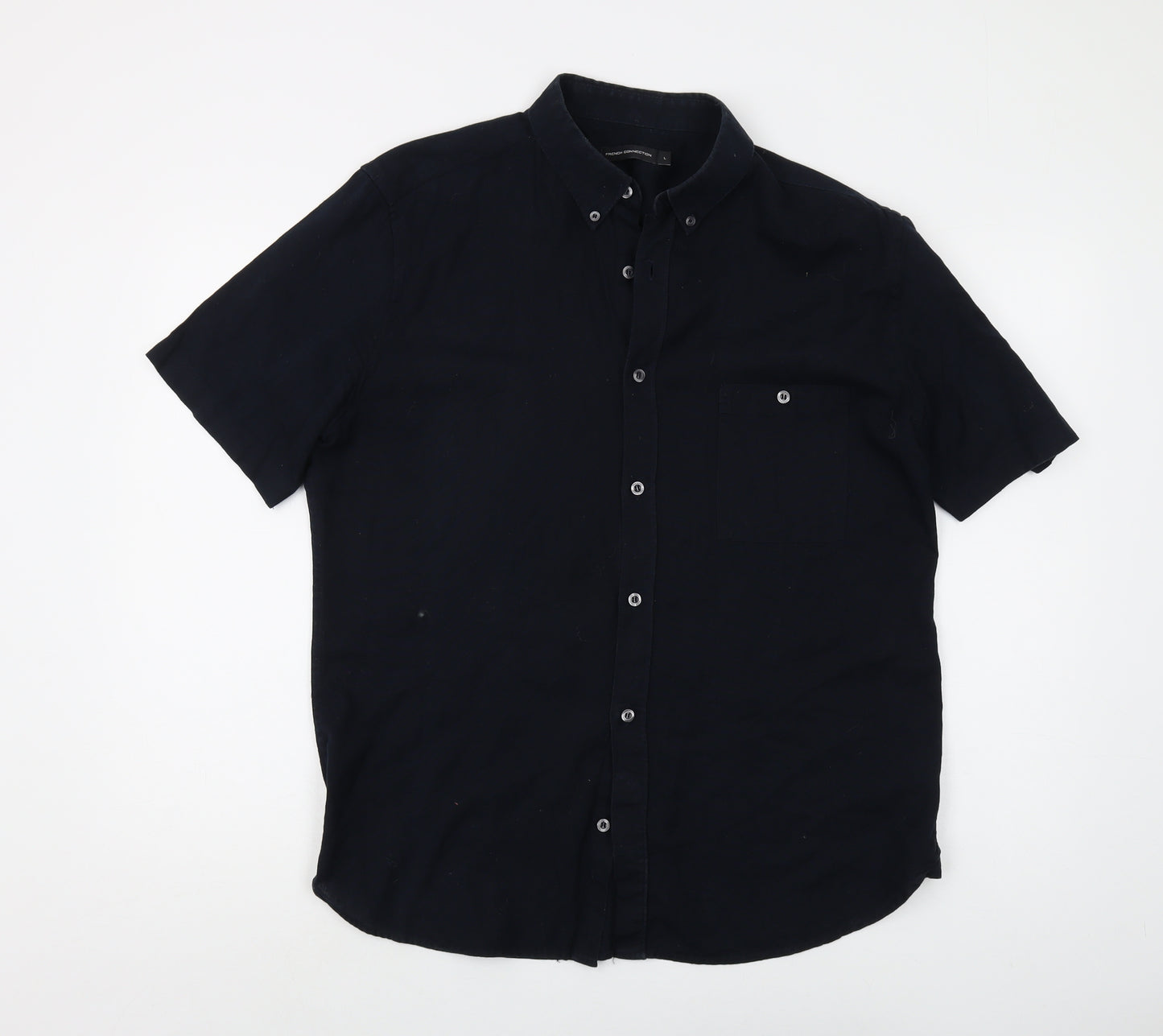 French Connection Men's Black Shirt L Casual Button-Up