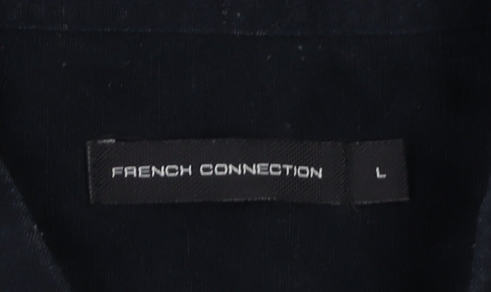 French Connection Men's Black Shirt L Casual Button-Up