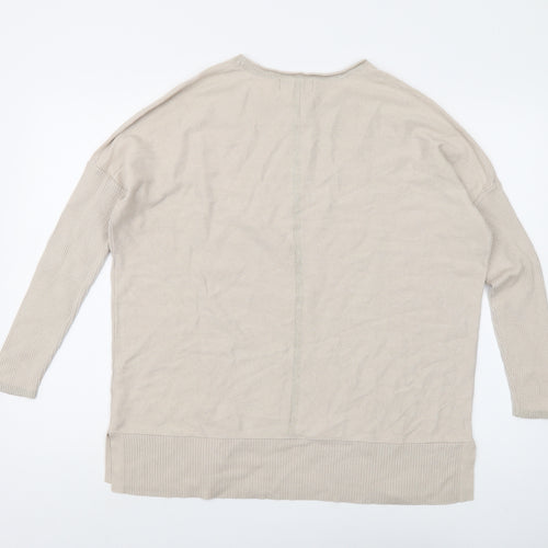 Cove Women's Beige Crew Neck Jumper, Size S, Cotton Cashmere