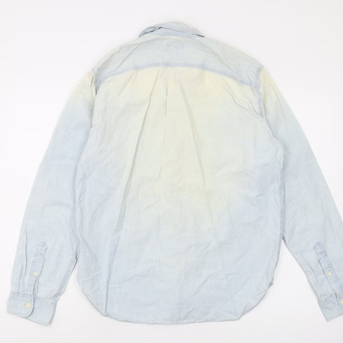Gap Men's Blue Casual Button-Up Shirt M Long Sleeve