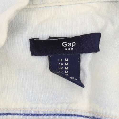 Gap Men's Blue Casual Button-Up Shirt M Long Sleeve