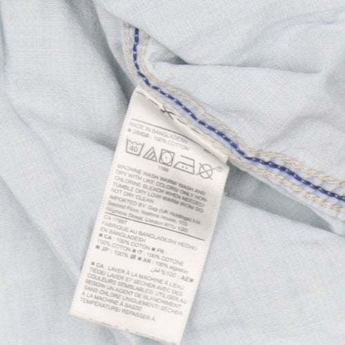 Gap Men's Blue Casual Button-Up Shirt M Long Sleeve