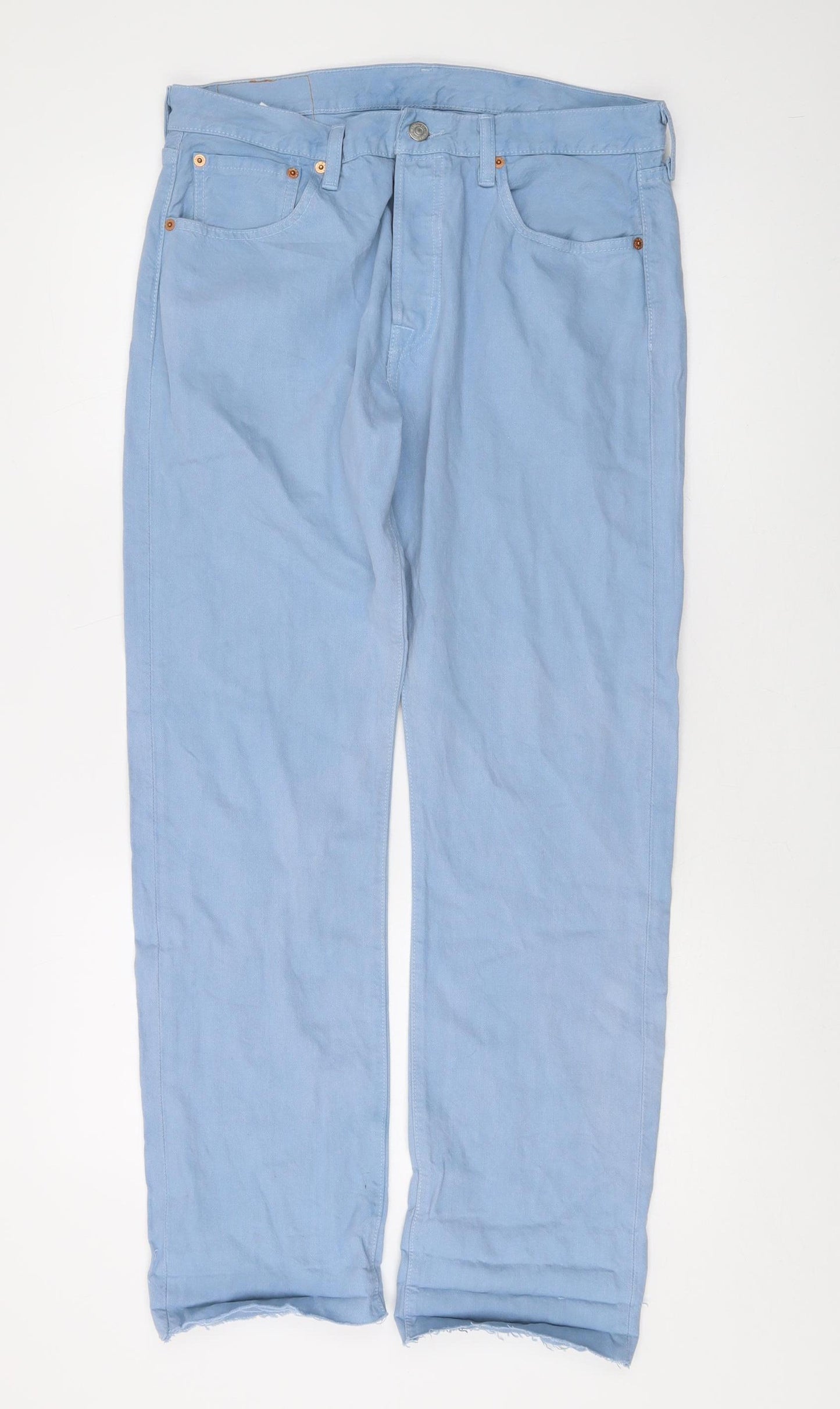 Levi's Men Blue Straight Jeans 501, 32W 34L