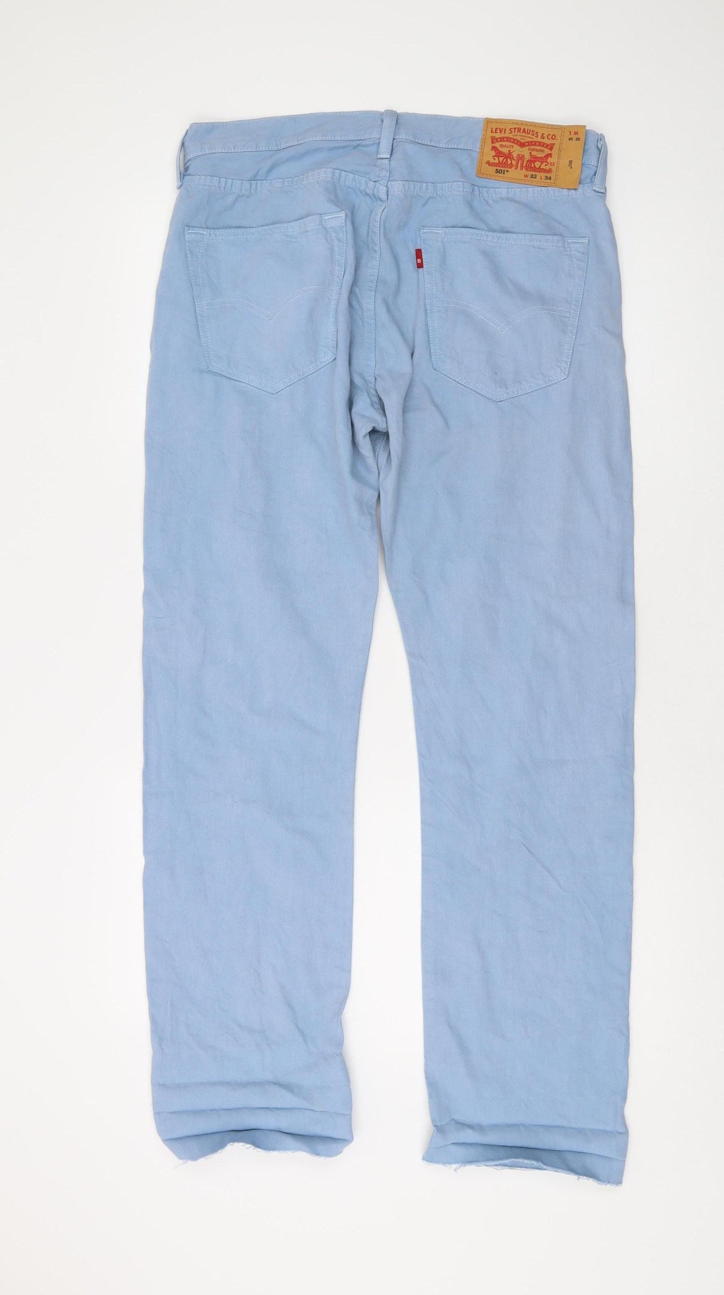 Levi's Men Blue Straight Jeans 501, 32W 34L