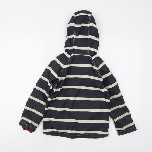 Mini Boden Boys Black Striped Puffer Jacket 4-5Y