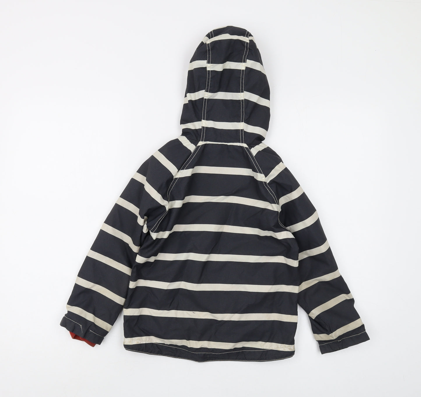 Mini Boden Boys Black Striped Puffer Jacket 4-5Y
