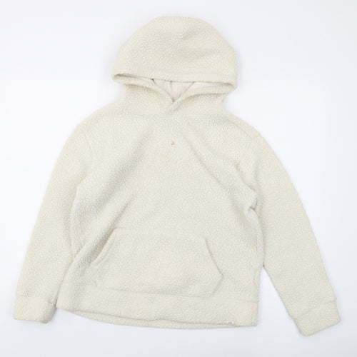 Gap Kids Girls Ivory Fleece Pullover Hoodie XL