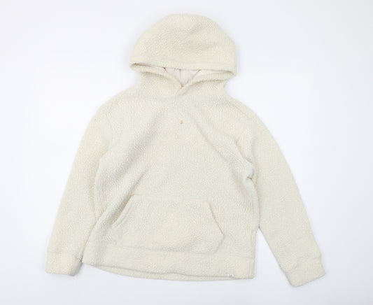 Gap Kids Girls Ivory Fleece Pullover Hoodie XL