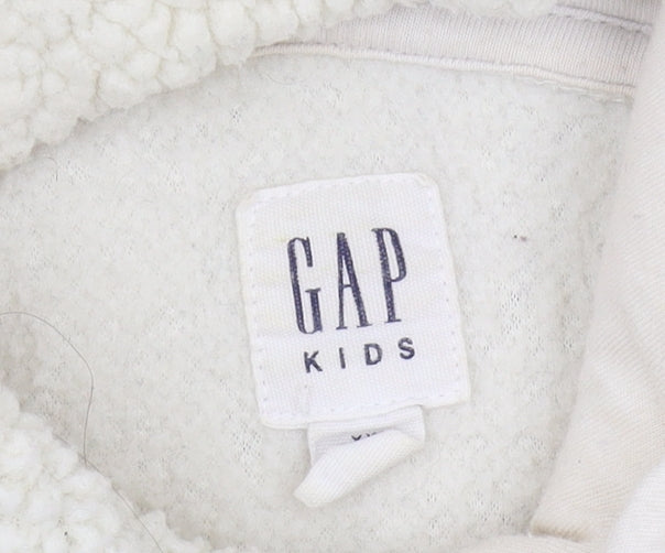 Gap Kids Girls Ivory Fleece Pullover Hoodie XL