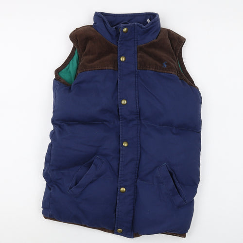 Joules Boys Blue Brown Bodywarmer 11-12Y Lined Corduroy Jacket