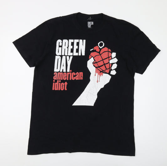 Green Day Black Music Rock T-Shirt, Men's XL, Short Sleeve