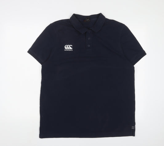 Canterbury Men's Blue XL Polo Shirt Short Sleeve