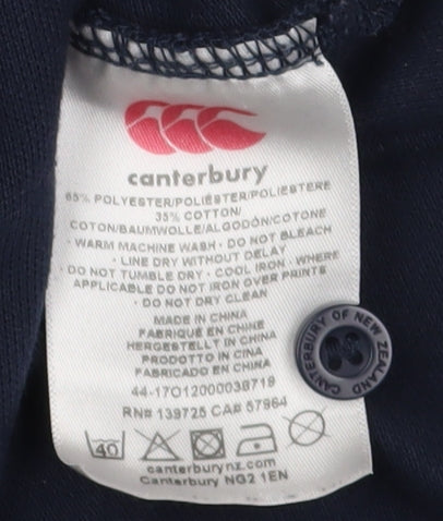 Canterbury Men's Blue XL Polo Shirt Short Sleeve