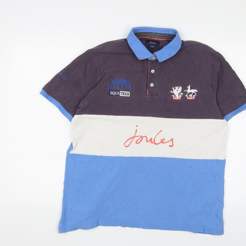 Joules Men's Multicoloured Polo Size L Equestrian Style