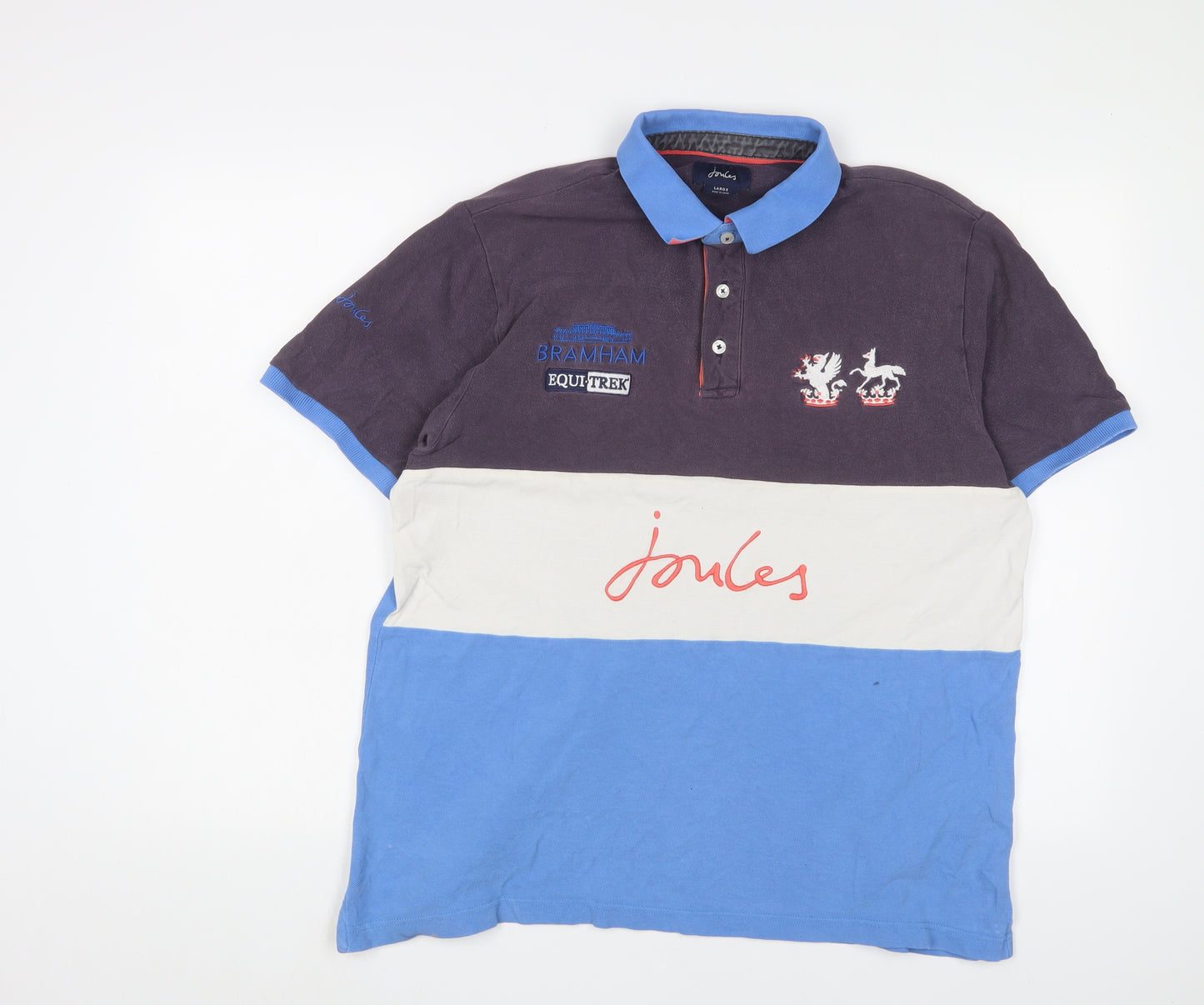 Joules Men's Multicoloured Polo Size L Equestrian Style