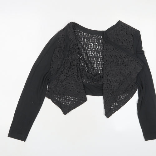 Sandwich Women's Black Medium Shrug Open-Knit Casual