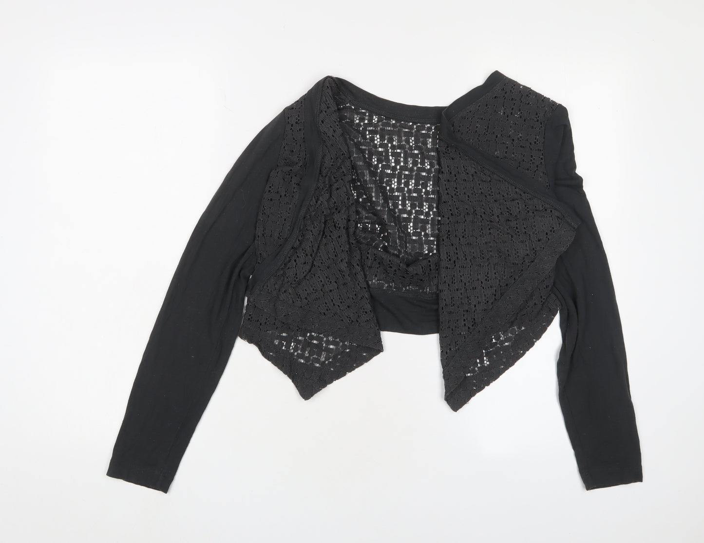 Sandwich Women's Black Medium Shrug Open-Knit Casual