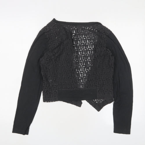 Sandwich Women's Black Medium Shrug Open-Knit Casual