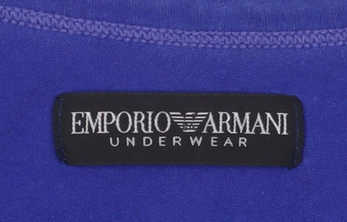 Emporio Armani Men's Blue XL Logo T-Shirt