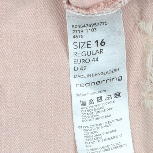 Red Herring Women's Pink Skinny Jeans Size 16