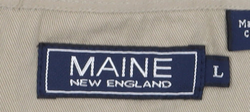 Maine New England Men's Striped Polo Shirt L